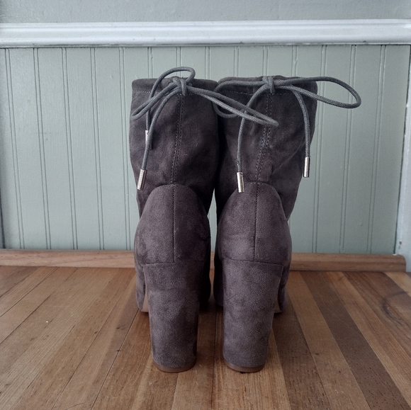 Wet Seal Vegan Suede Slouch Pull On Boots - Picture 3 of 5